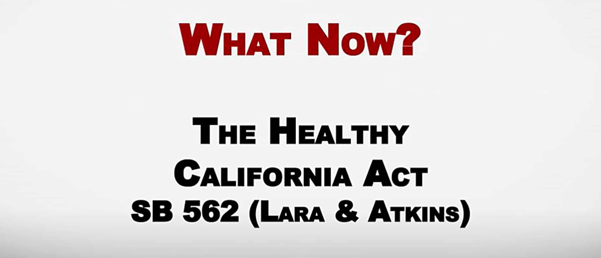 Healthcare For All In California Sanders Institute