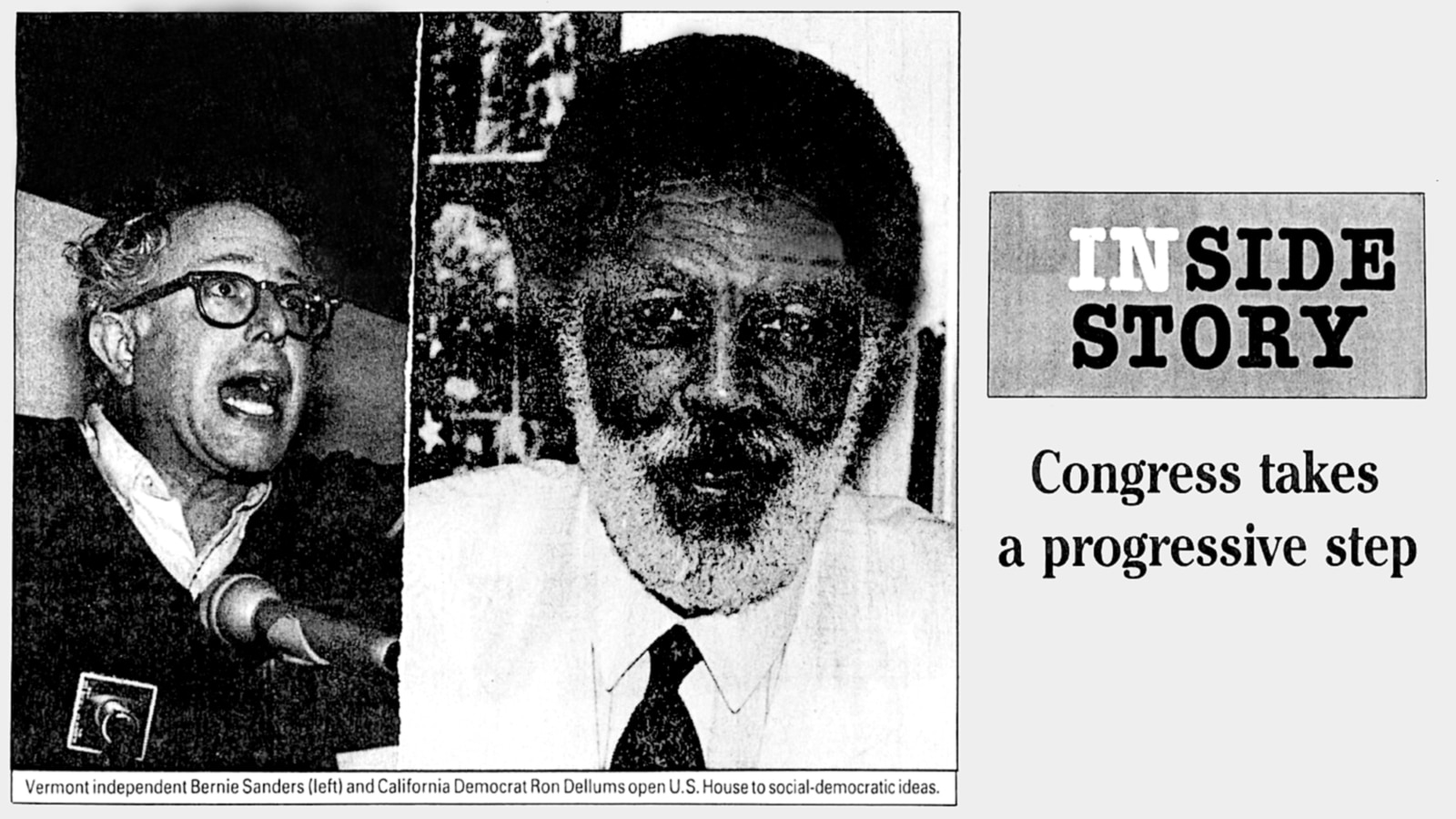 Rep. Bernie Sanders Co-Founds Congressional Progressive Caucus